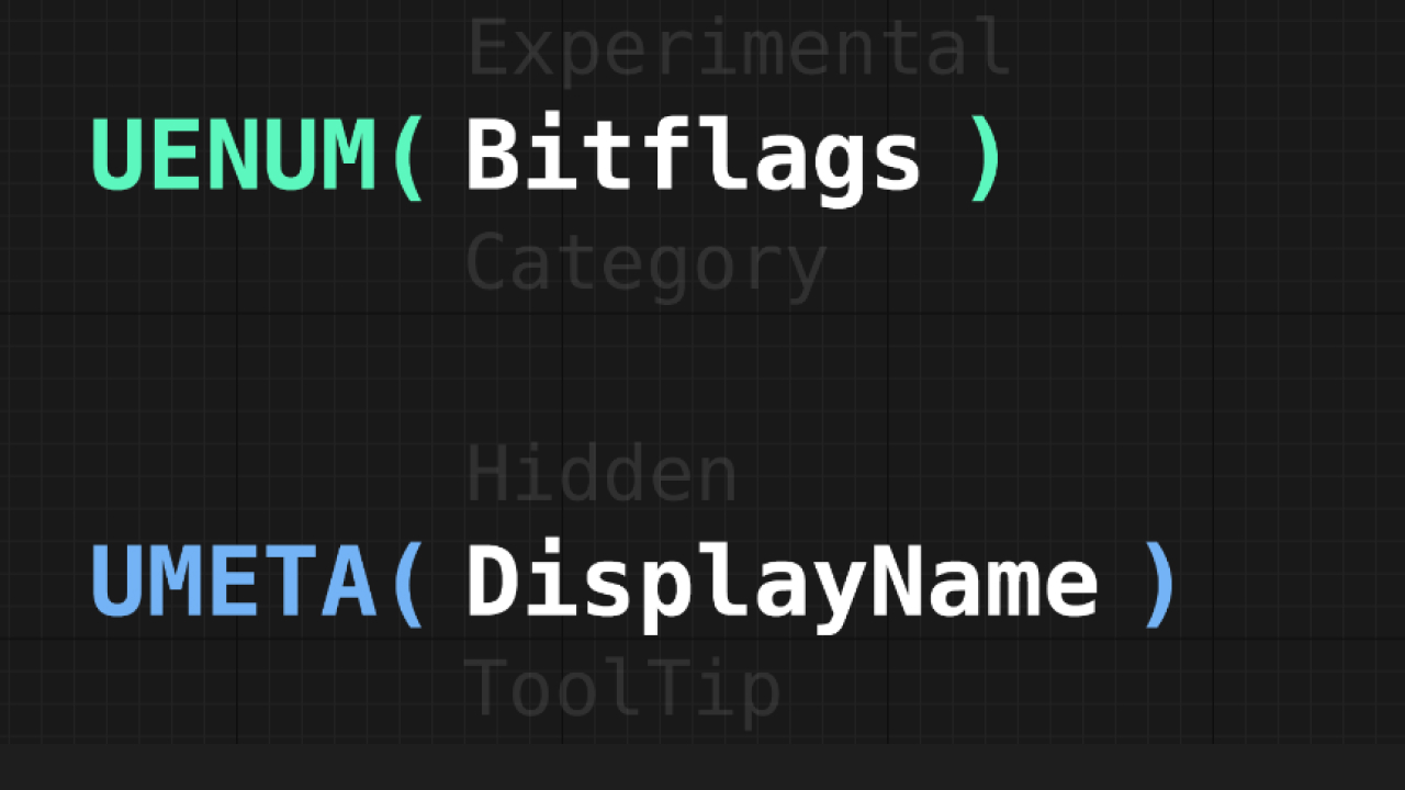 UENUM and UMETA Specifiers