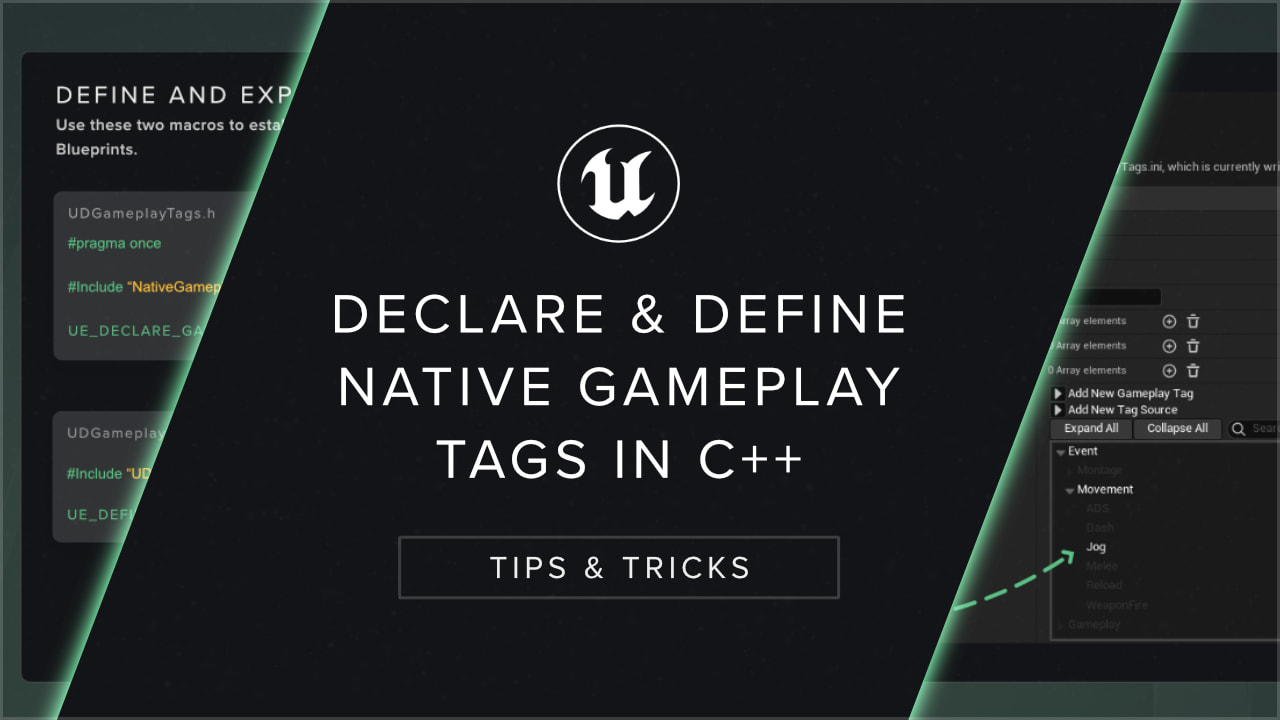 Declare & Define Native Gameplay Tags